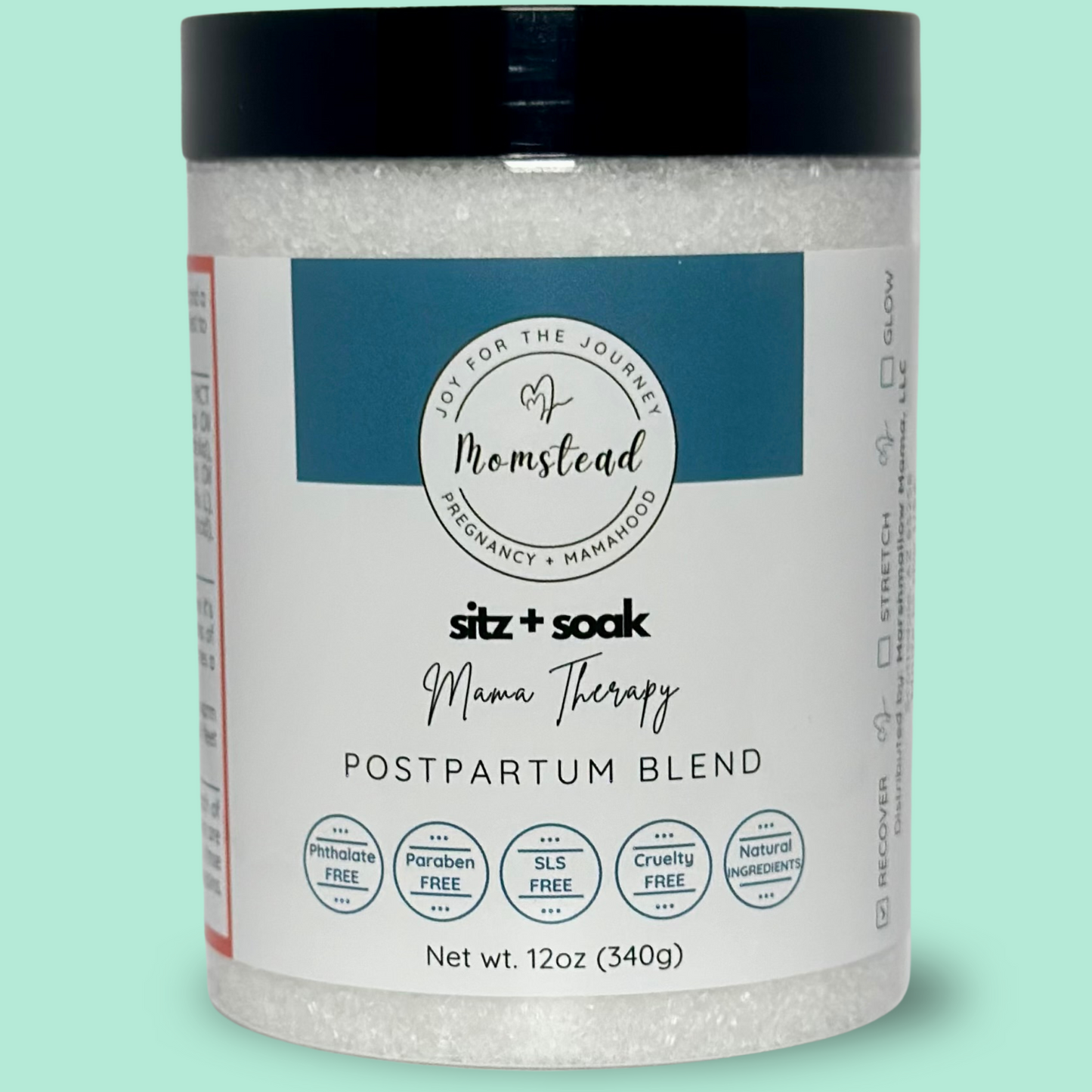 Momstead postpartum sitz bath soak for hemorrhoids, perineum soothing, epsom salts and essential oils