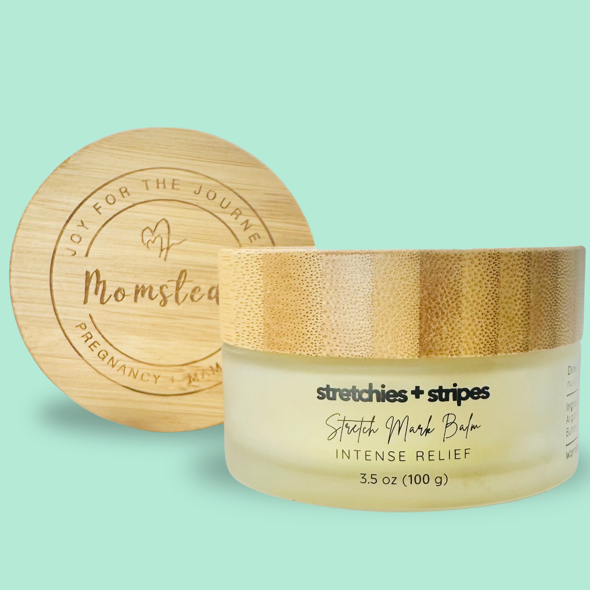 Momstead Stretchies and Stripes Stretch Mark Balm, Salve for itchy, stretch mark prone skin